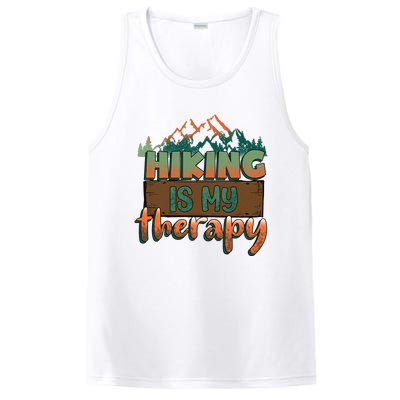 Funny Hiking Is My Therapy Camping Mountain Love Gift PosiCharge Competitor Tank