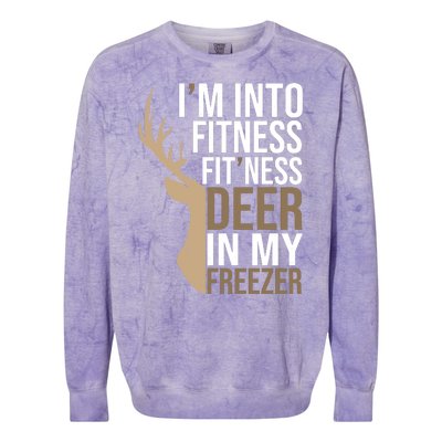 Funny Hunter Im Into Fitness Deer Freezer Hunting Colorblast Crewneck Sweatshirt