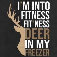 Funny Hunter Im Into Fitness Deer Freezer Hunting 7 Panel Mesh Trucker Snapback Hat