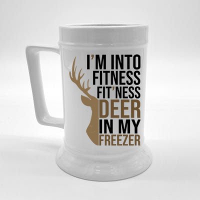 Funny Hunter Im Into Fitness Deer Freezer Hunting Beer Stein