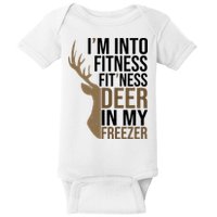 Funny Hunter Im Into Fitness Deer Freezer Hunting Baby Bodysuit