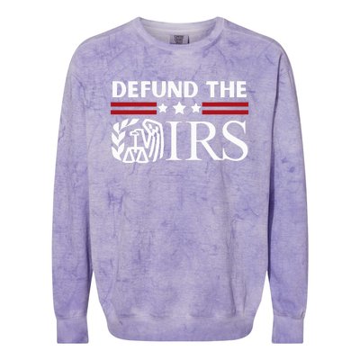 Funny Humor IRS Defund The IRS Colorblast Crewneck Sweatshirt