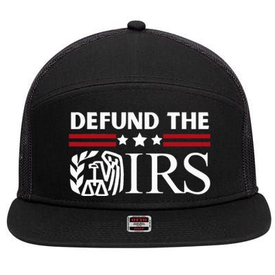 Funny Humor IRS Defund The IRS 7 Panel Mesh Trucker Snapback Hat