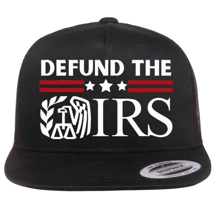 Funny Humor IRS Defund The IRS Flat Bill Trucker Hat