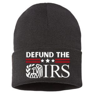 Funny Humor IRS Defund The IRS Sustainable Knit Beanie