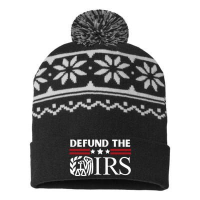 Funny Humor IRS Defund The IRS USA-Made Snowflake Beanie