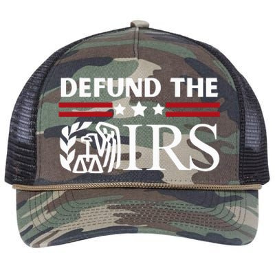 Funny Humor IRS Defund The IRS Retro Rope Trucker Hat Cap