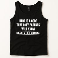 Funny Here Is A Code That Only Parents Will Know Tank Top