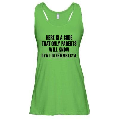 Funny Here Is A Code That Only Parents Will Know Ladies Essential Flowy Tank