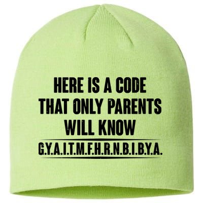 Funny Here Is A Code That Only Parents Will Know Sustainable Beanie