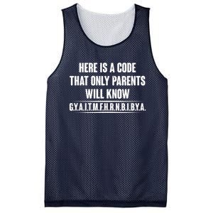 Funny Here Is A Code That Only Parents Will Know Mesh Reversible Basketball Jersey Tank