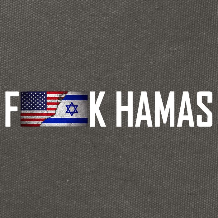 F*Ck Hamas Israel Strong Pray Cotton Canvas Backpack