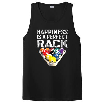 Funny Happiness Is A Perfect Rack Billiards Pool Gift PosiCharge Competitor Tank