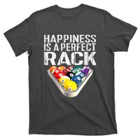 Funny Happiness Is A Perfect Rack Billiards Pool Gift T-Shirt