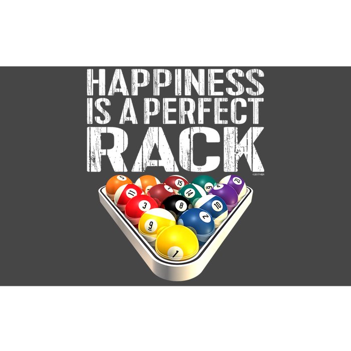 Funny Happiness Is A Perfect Rack Billiards Pool Gift Bumper Sticker