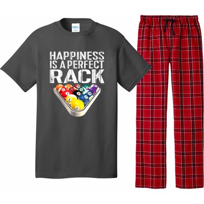 Funny Happiness Is A Perfect Rack Billiards Pool Gift Pajama Set