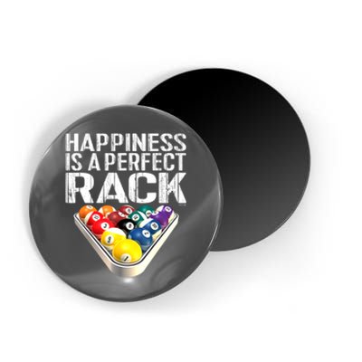 Funny Happiness Is A Perfect Rack Billiards Pool Gift Magnet