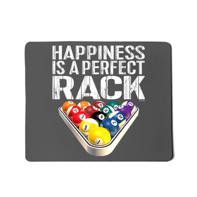 Funny Happiness Is A Perfect Rack Billiards Pool Gift Mousepad