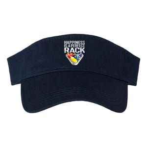 Funny Happiness Is A Perfect Rack Billiards Pool Gift Valucap Bio-Washed Visor