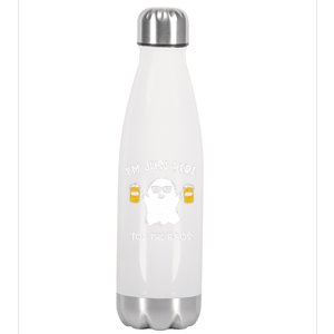 Funny Halloween IM Just Here For The Boos Costume Gf Gift Stainless Steel Insulated Water Bottle