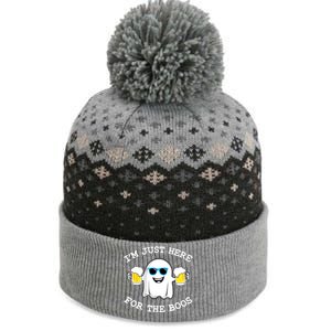 Funny Halloween Im Just Here For The Boos Beer Gift The Baniff Cuffed Pom Beanie