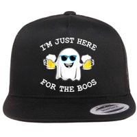 Funny Halloween Im Just Here For The Boos Beer Gift Flat Bill Trucker Hat