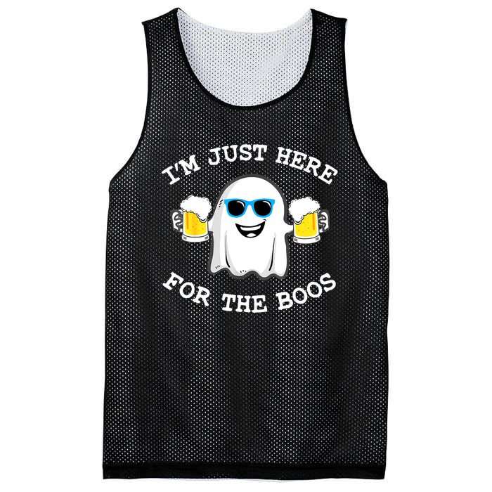 Funny Halloween Im Just Here For The Boos Beer Gift Mesh Reversible Basketball Jersey Tank