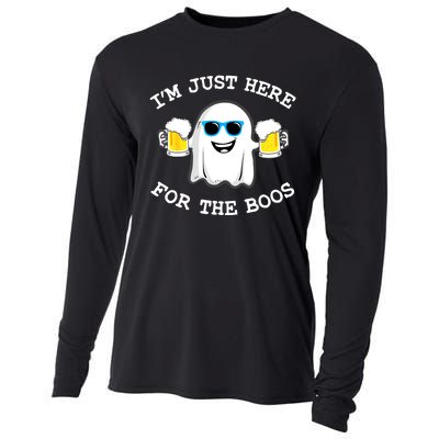 Funny Halloween Im Just Here For The Boos Beer Gift Cooling Performance Long Sleeve Crew