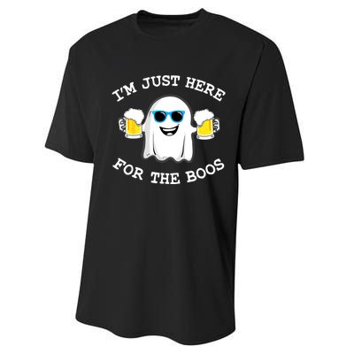 Funny Halloween Im Just Here For The Boos Beer Gift Performance Sprint T-Shirt