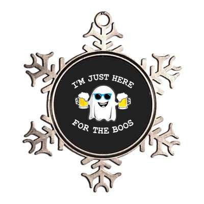 Funny Halloween Im Just Here For The Boos Beer Gift Metallic Star Ornament