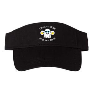 Funny Halloween Im Just Here For The Boos Beer Gift Valucap Bio-Washed Visor