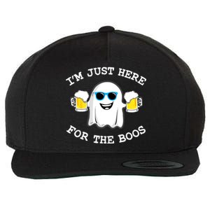 Funny Halloween Im Just Here For The Boos Beer Gift Wool Snapback Cap