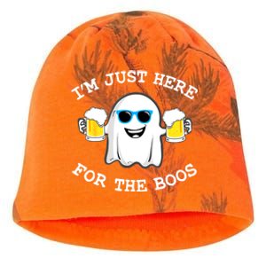 Funny Halloween Im Just Here For The Boos Beer Gift Kati - Camo Knit Beanie