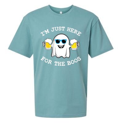 Funny Halloween Im Just Here For The Boos Beer Gift Sueded Cloud Jersey T-Shirt