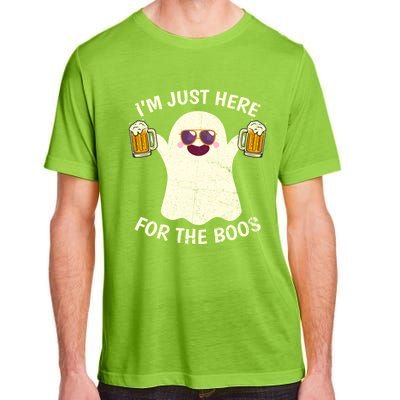 Funny Halloween Im Just Here For The Boos Cute Ghost Funny Gift Adult ChromaSoft Performance T-Shirt