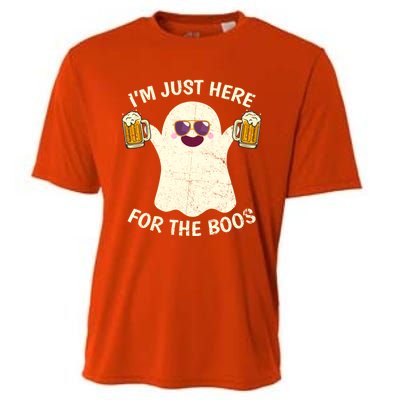 Funny Halloween Im Just Here For The Boos Cute Ghost Funny Gift Cooling Performance Crew T-Shirt