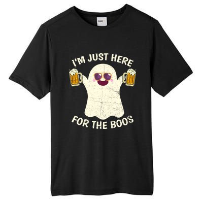 Funny Halloween Im Just Here For The Boos Cute Ghost Funny Gift Tall Fusion ChromaSoft Performance T-Shirt