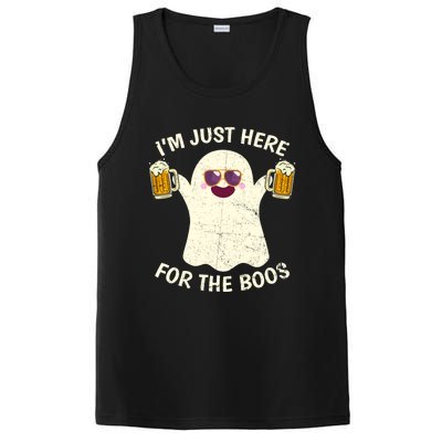 Funny Halloween Im Just Here For The Boos Cute Ghost Funny Gift PosiCharge Competitor Tank