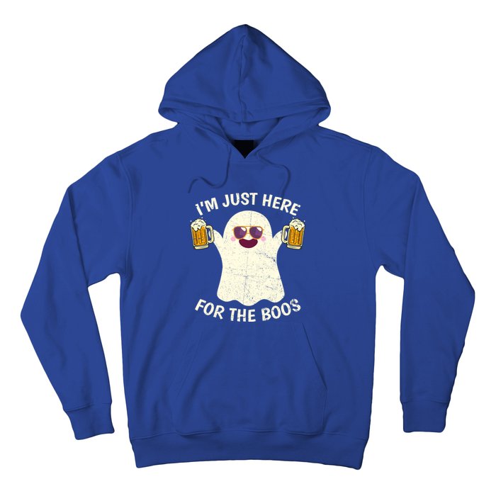 Funny Halloween Im Just Here For The Boos Cute Ghost Funny Gift Hoodie