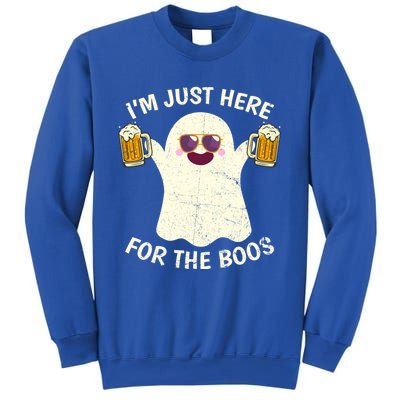 Funny Halloween Im Just Here For The Boos Cute Ghost Funny Gift Sweatshirt