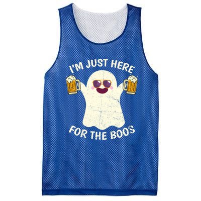 Funny Halloween Im Just Here For The Boos Cute Ghost Funny Gift Mesh Reversible Basketball Jersey Tank