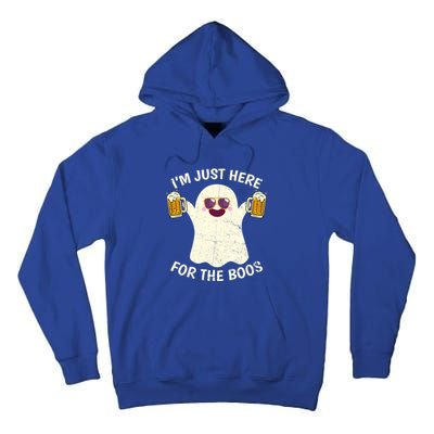 Funny Halloween Im Just Here For The Boos Cute Ghost Funny Gift Tall Hoodie