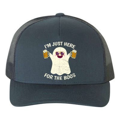 Funny Halloween Im Just Here For The Boos Cute Ghost Funny Gift Yupoong Adult 5-Panel Trucker Hat