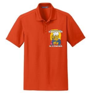 First Hangover Is Coming Funny New Year 2021 Beer Lover Gift Dry Zone Grid Polo