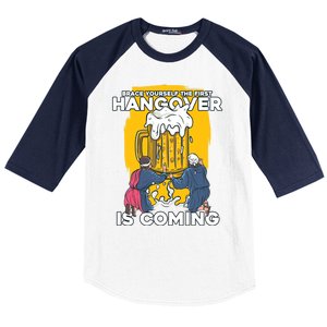 First Hangover Is Coming Funny New Year 2021 Beer Lover Gift Baseball Sleeve Shirt