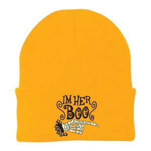 Funny Halloween I'm Her Boo Matching Couple Shirts Knit Cap Winter Beanie