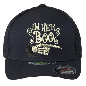 Funny Halloween I'm Her Boo Matching Couple Shirts Flexfit Unipanel Trucker Cap