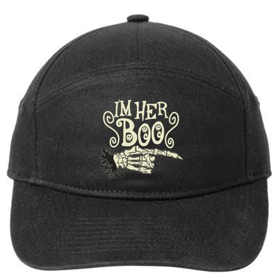 Funny Halloween I'm Her Boo Matching Couple Shirts 7-Panel Snapback Hat
