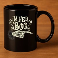 Funny Halloween I'm Her Boo Matching Couple Shirts 11oz C Handle Ceramic Mug