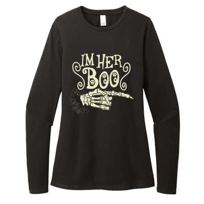 Funny Halloween I'm Her Boo Matching Couple Shirts Womens CVC Long Sleeve Shirt